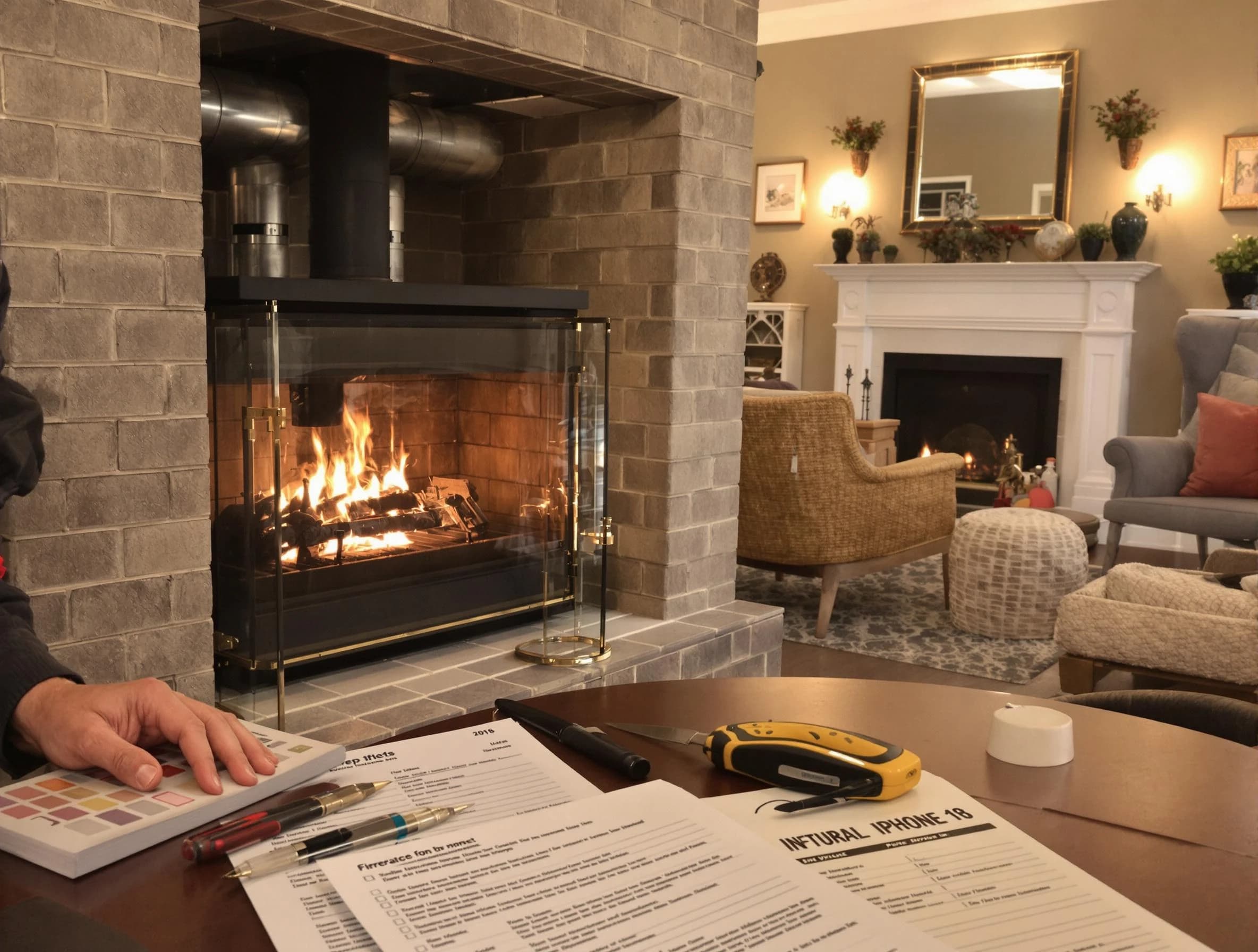 Piscataway Chimney Sweep verifying fireplace safety measures in Piscataway, NJ